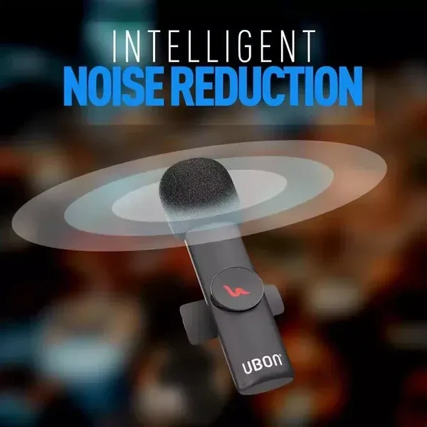 UBON GT-440 Mr. Mike Wireless Collar Microphone – Highly Sensitive Microphone, Plug & Play, Noise Reduction, 20m Wireless Range, Crystal-Clear Voice, Type C Connector