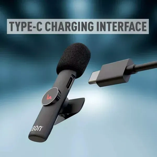 UBON GT-440 Mr. Mike Wireless Collar Microphone – Highly Sensitive Microphone, Plug & Play, Noise Reduction, 20m Wireless Range, Crystal-Clear Voice, Type C Connector