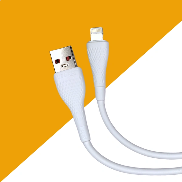  TESSCO 3.4 Amp Fast Charging 1m USB to Lightning Data Cable for iPhones & Other Lightning Devices, Strong & Durable, Faster Charging, GU-374, White