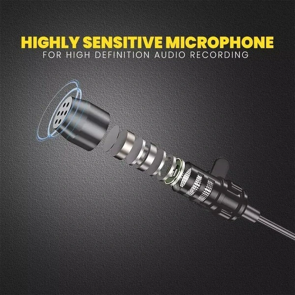 UBON Super Star CM-617 Wired Collar Microphone – Highly Sensitive Microphone, Intelligent Noise Reduction, Crystal Clear Voice, Accurate Connection, 3.5mm Connector