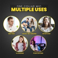 UBON Super Star CM-617 Wired Collar Microphone – Highly Sensitive Microphone, Intelligent Noise Reduction, Crystal Clear Voice, Accurate Connection, 3.5mm Connector