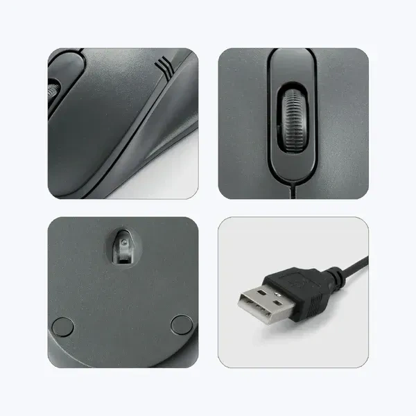 ZEBRONICS Zeb-Power+ Wired USB Optical Mouse with 1200 DPI and 3 Buttons