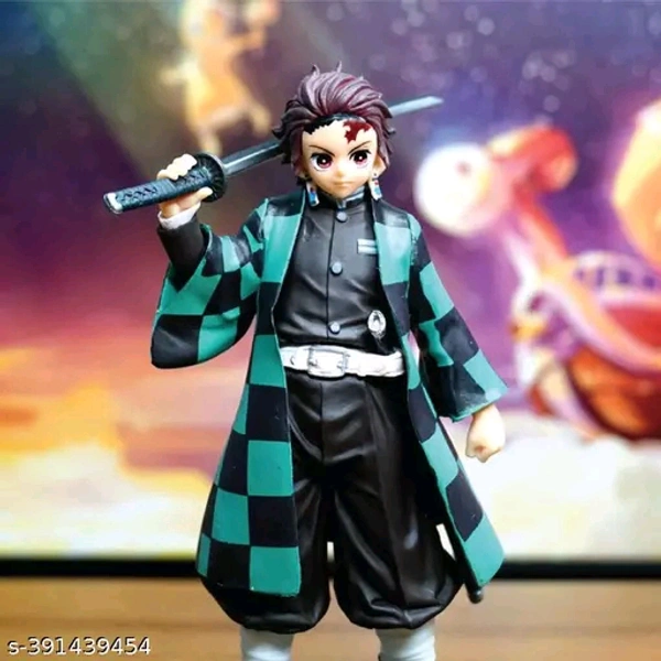 VGV Demon Slayer Action Figure Tanjiro Kamado Standing Height-17cm with great details and PVC materialName: Onitore Demon Slayer Action Figure Tanjiro Kamado Standing Height-17cm with great details and PVC materialCharacter: AnimalRecommended Age: 10+ YearsSoft Toys & Bobbleheads Size: 6 to 9.9 InchesNet Quantity (N): 1Immerse yourself in the world of demons and demon slayers w