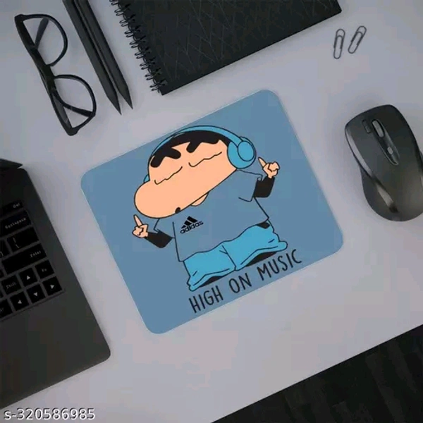 Shinchan High On Music Design Printed Mouse Pad 