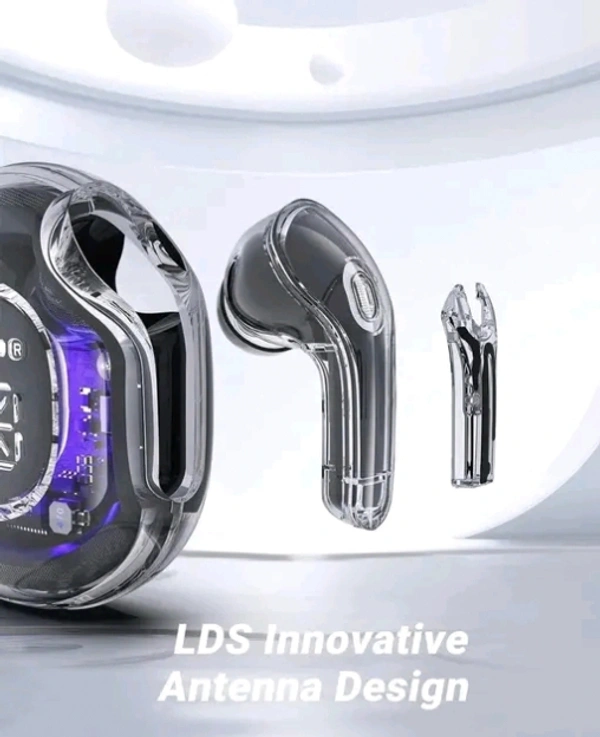 Ultrapods Pro Wireless Earphones Bluetooth 5.3 Headphones LED  Display Mini Crystal in-Ear Earbuds with Wireless Charging Case Touch Control Built-in Mic (BLACK)Name: Ultrapods Pro Wireless Earphones Bluetooth 5.3 Headphones LED  Display Mini Crystal in-Ear Earbuds with Wireless Charging Case Touch Control Built-in Mic (BLACK)Battery Charge Time: 2 HoursBluetooth Range: 10mBluetoot