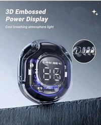 Ultrapods Pro Wireless Earphones Bluetooth 5.3 Headphones LED  Display Mini Crystal in-Ear Earbuds with Wireless Charging Case Touch Control Built-in Mic (BLACK)Name: Ultrapods Pro Wireless Earphones Bluetooth 5.3 Headphones LED  Display Mini Crystal in-Ear Earbuds with Wireless Charging Case Touch Control Built-in Mic (BLACK)Battery Charge Time: 2 HoursBluetooth Range: 10mBluetoot