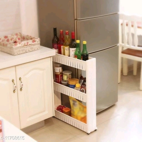 2 Layer Slim Storage Organizer Rack with Wheels for Kitchen, Bedroom, Bathroom - white, mention in description, yes, 2-3 days, yes