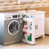 2 Layer Slim Storage Organizer Rack with Wheels for Kitchen, Bedroom, Bathroom - white, mention in description, yes, 2-3 days, yes