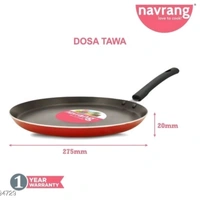 Navrang Non Stick Aluminium Concave Roti Tawa and Non Stick Dosa Tava Combo Non Induction - yes, red, 2-3days, yes