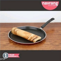 Navrang Non Stick Aluminium Concave Roti Tawa and Non Stick Dosa Tava Combo Non Induction - yes, red, 2-3days, yes