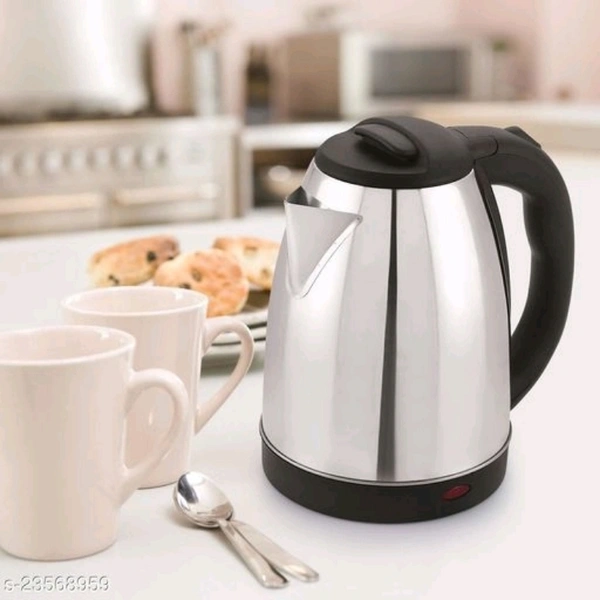 Scarlett Stainless Steel Electric Kettle | Auto Shut Off Multipurpose | Extra Large Cattle Electric with Handle Hot Water Tea Coffee Maker Water Boiler, Boiling Milk (Black) (2 Litre - yes, silver, 2-3 days, yes