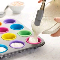  Baking Mould
Silicone 12 Pieces Round Moulds For Muffins/Cupcake/Jelly/Cake ( Made In India - yes, random, 2-3 days, yes