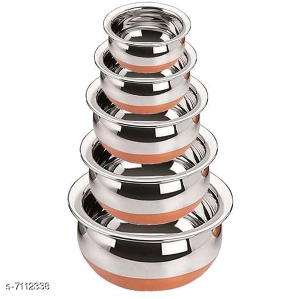 Copper Bottom Handi Pot 5 Piece Set/Steel Handi Set - yes, silver, 2-3 days, yes