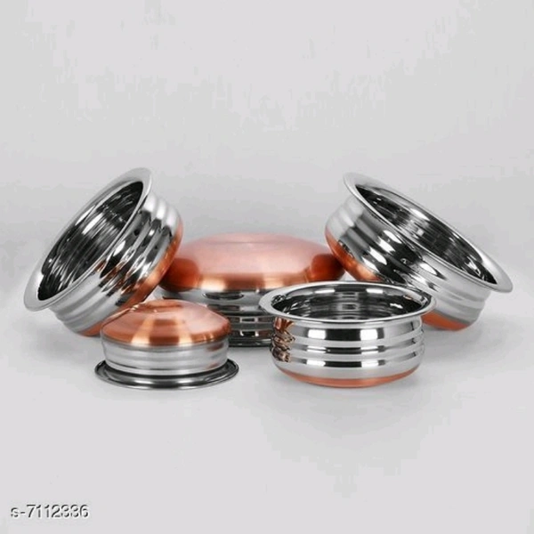 Copper Bottom Handi Pot 5 Piece Set/Steel Handi Set - yes, silver, 2-3 days, yes