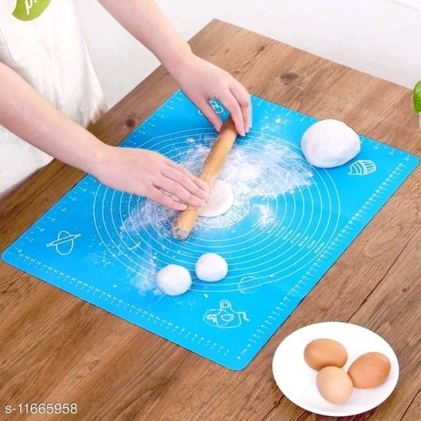  Silicone Baking Mat Sheet Chapati Mat Atta Kneading Mat, Stretchable for Kitchen Roti Chapati Cake - yes, random, 2-3 days, yes