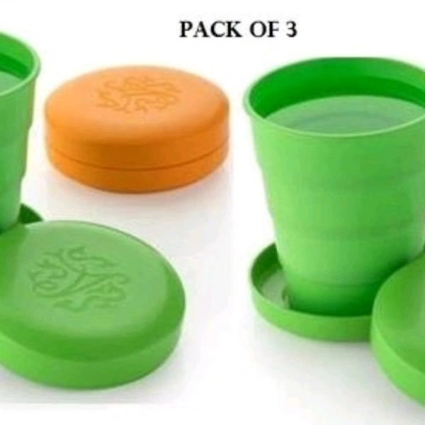 Unbreakable Magic Cup/Folding Glass/Pocket Glass for Traveling/Picnic Glass Set of 3 - yes, random , 2days, yes