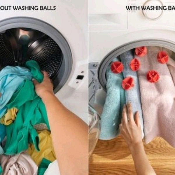Washing Machine Ball, Laundry Dryer Ball, Durable Cloth Cleaning Ball (Pack Of 6) - yes, 2days, Free