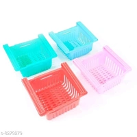 Frekich New Multipurpose Adjustable Fridge Storage / Organiser Basket MultiColor (Pack of 4 )
 - yes, 2 days, Free, Free