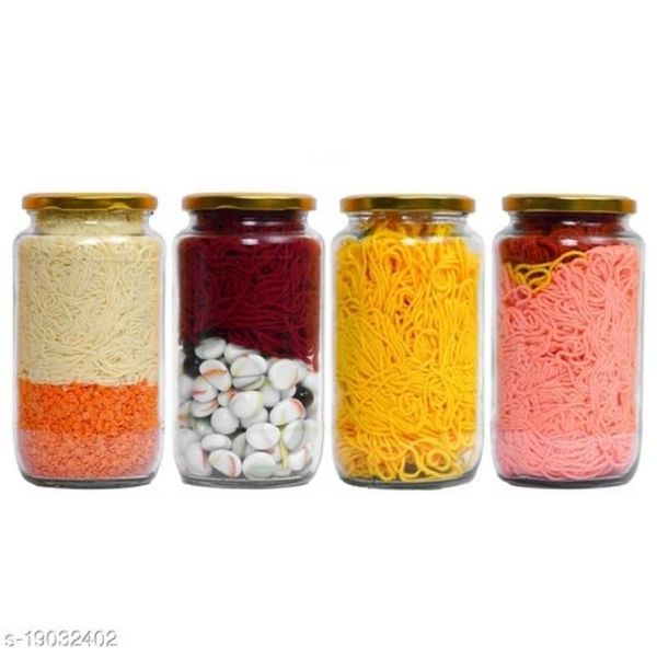 Creativecreator glass jar set pack of 4 - yes, 2days, free, 900ml