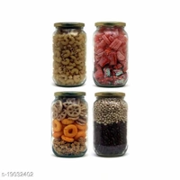 Creativecreator glass jar set pack of 4 - yes, 2days, free, 900ml