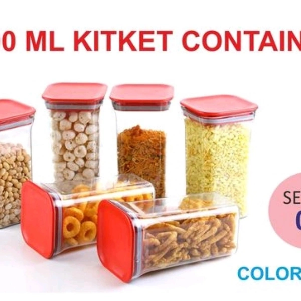 Air tight Kitkat Container Set Of 6- 1200ml - yes, 2days, free, 1200ml