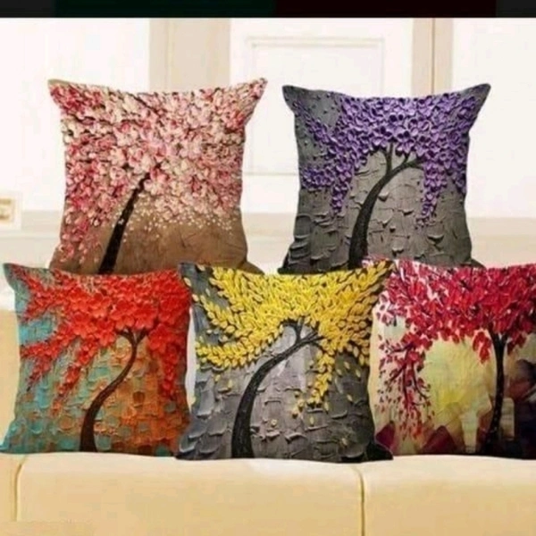 Stylish Heavy Jute Cushion Cover Set Of 5 - yes, 2 days, free, 16 by 16
