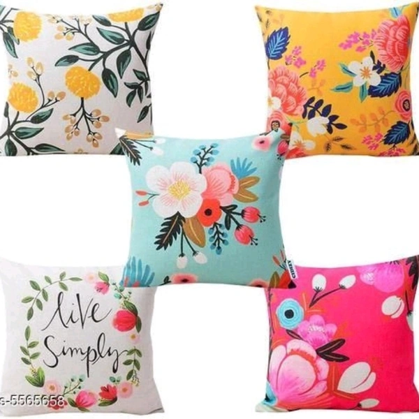 Stylish Heavy Jute Cushion Cover Set Of 5 - yes, 2 days, free, 16by 16