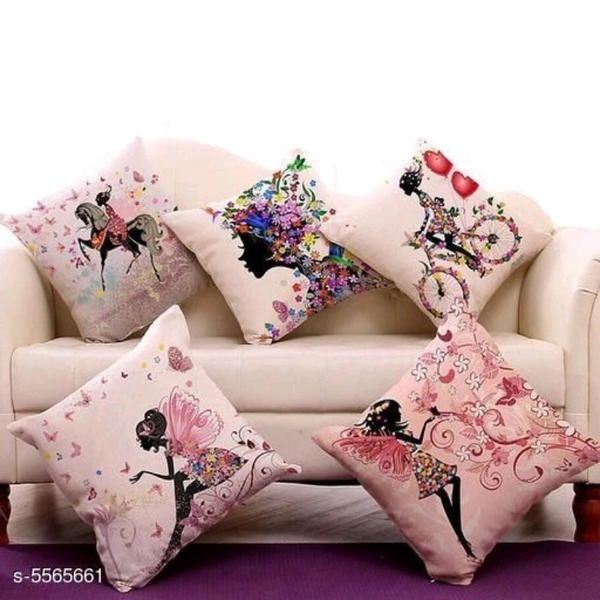 Stylish Heavy Jute Cushion Cover Set Of 5 - yes, free, 2days