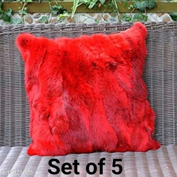 Alluring Fur Cushion Cover Set Of 5 - yes, 2 days, free, 16 by 16