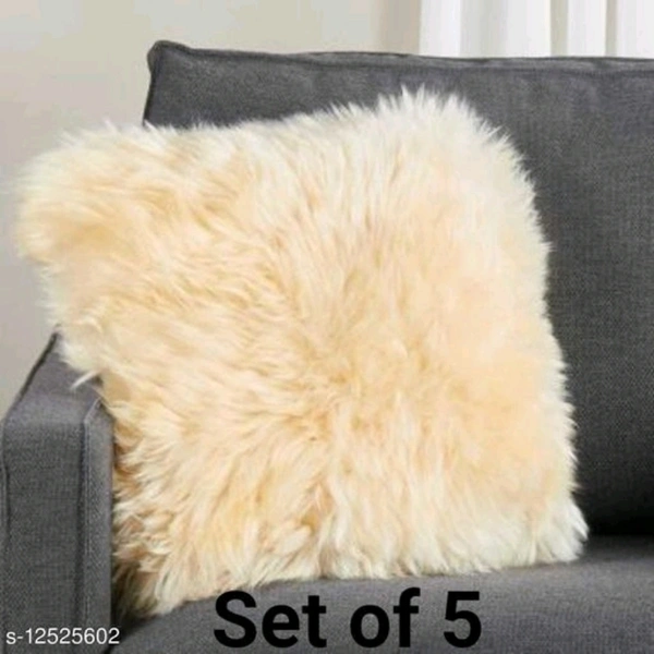 Alluring Fur Cushion Cover Set Of 5 - yes, 2 days, free, 16 by 16