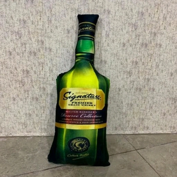 Velvet Wine Bottle Design Cushion Cover  1psc - yes, 2 days, free, free