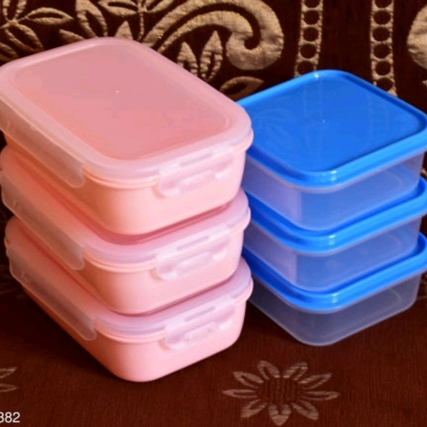 Useful Plastic Box Combo With Lid And Cap Set Of 6 - yes, 2 days, free, free