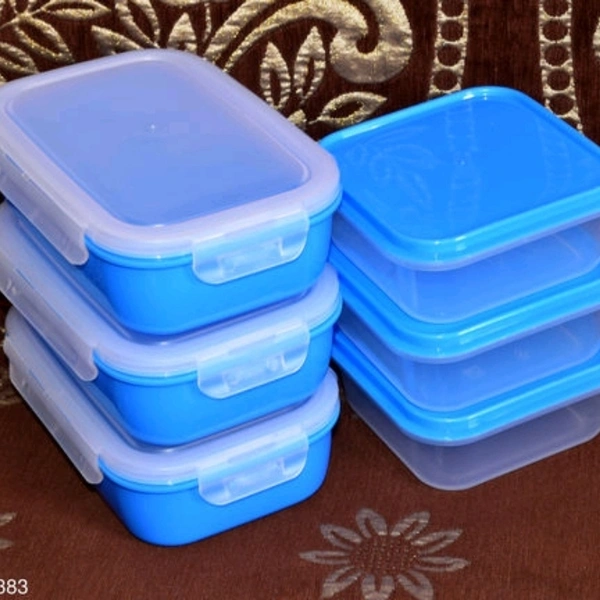 Useful Plastic Box Combo With Lid And Cap Set Of 6 - yes, 2 days, free, free
