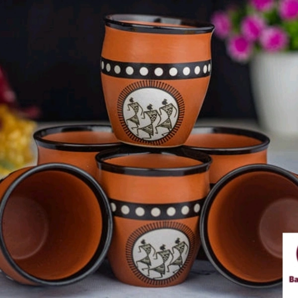 Organic Kullad Cup Set Of 6-200ml Each - yes, 2 days, free, 200 ml each