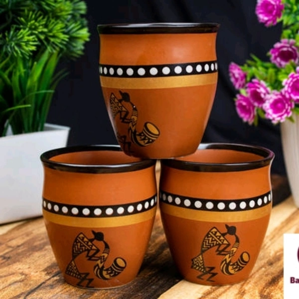 Organic Kullad Cup Set Of 6-200ml Each - yes, 2days, free, 200 ml each