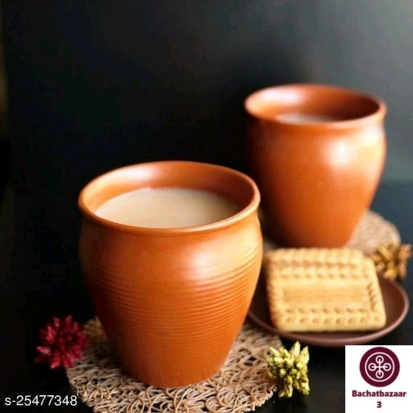 Organic Plain Kullad Set Of 6 - yes, 2 days, free