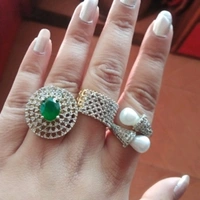 Desginer Cocktail Ring Set Of 3 - Free adjustable