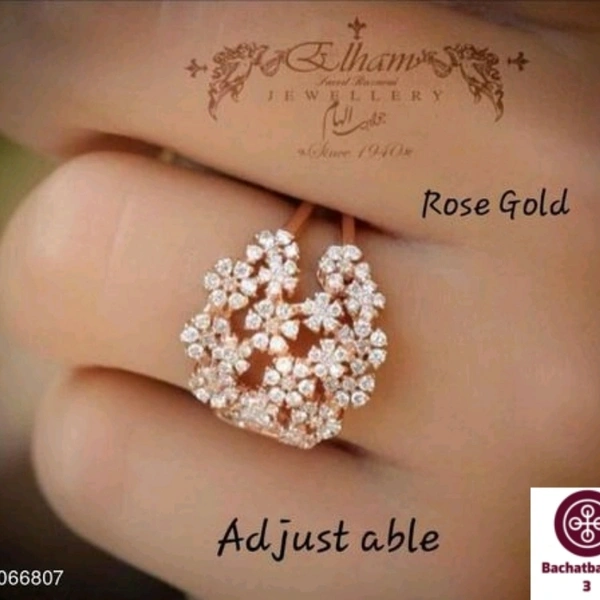 Stylish Rose Ring - adjustable