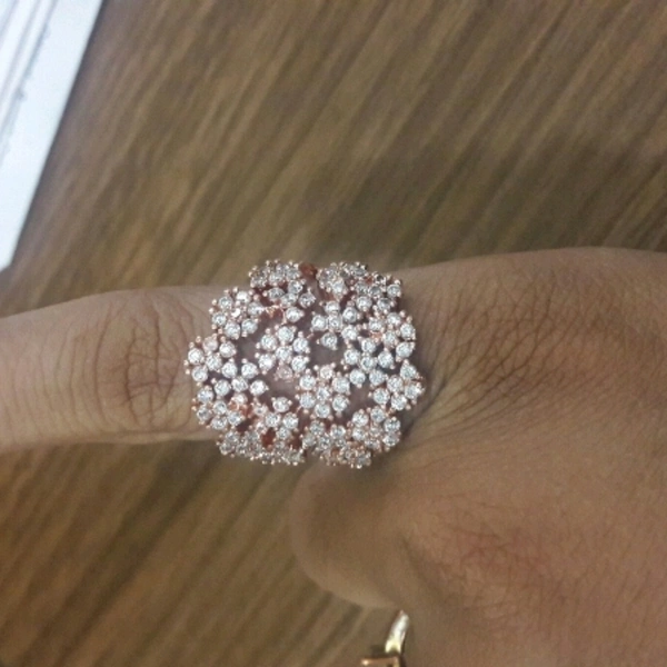 Stylish Rose Ring - adjustable