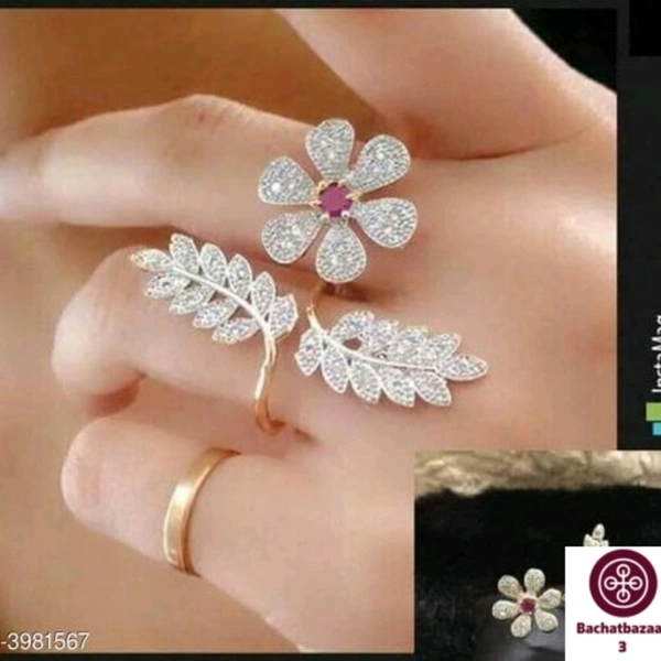 Stylish Cocktail Ring - adjustable