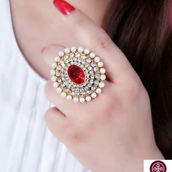 Designer Cocktail Ring - adjustable