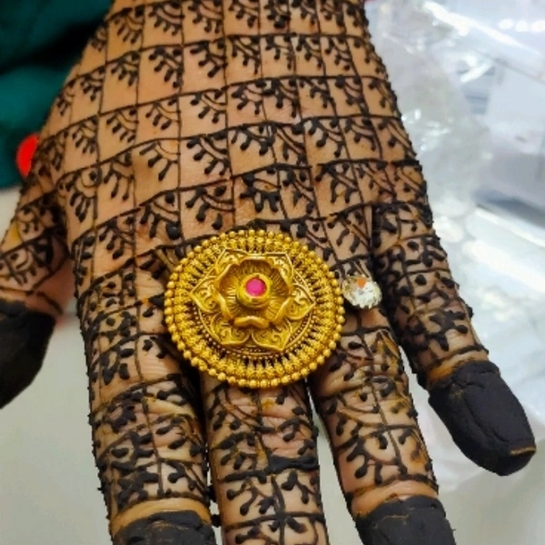 Rajwadi Look Gold Plated Cocktail Ring