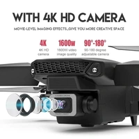 E88 Pro Drone with 4K Camera, WiFi FPV 1080P HD Dual Foldable RC Quadcopter Altitude Hold, Headless Mode, Visual Positioning, Auto Return Mobile App Control, Black, 7.83 x 7.17 x 2.87 inches - FREE SIZE