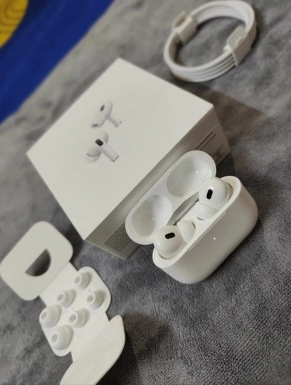 Apple AirPods Pro (2nd generation) with MagSafe Case (USB-C) Bluetooth Headset  (White, True Wireless) - White