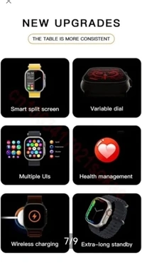 CHG T10 Ultra 2.09 Infinite Display, Series 8 Smart Watch with Bluetooth Calling, Smartwatch (WHITE Strap, FREE SIZE)
