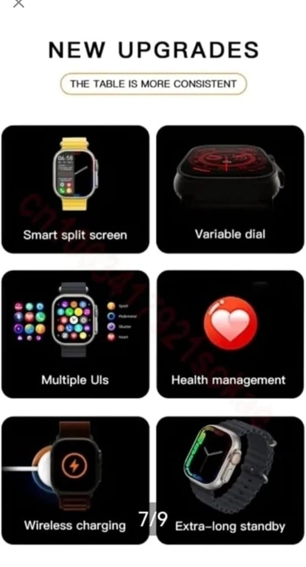CHG T10 Ultra 2.09 Infinite Display, Series 8 Smart Watch with Bluetooth Calling, Smartwatch (WHITE Strap, FREE SIZE)