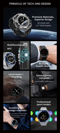 G5 Max Smart Watch  - Silver, Free Size