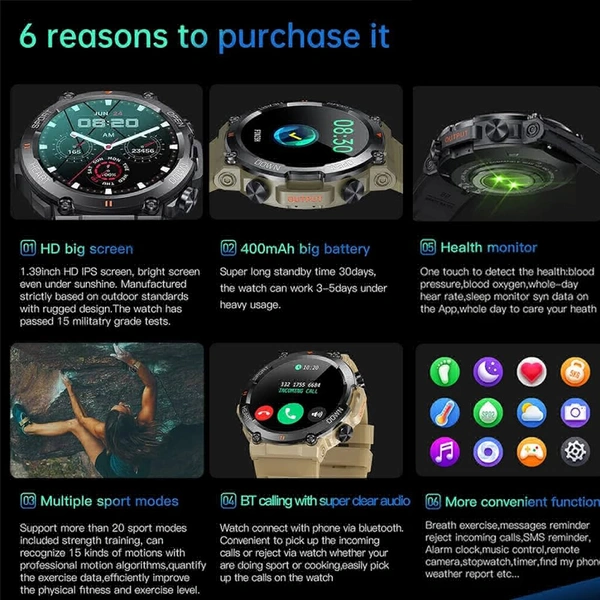 G5 Max Smart Watch  - Silver, Free Size