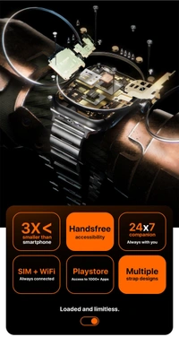 Fire Bolt <4g SIM> Smart Watch  - Silver, Free