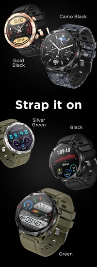 Fire Bolt < Sphere> Smart Watch  - Black, Free, 1 Year Warranty